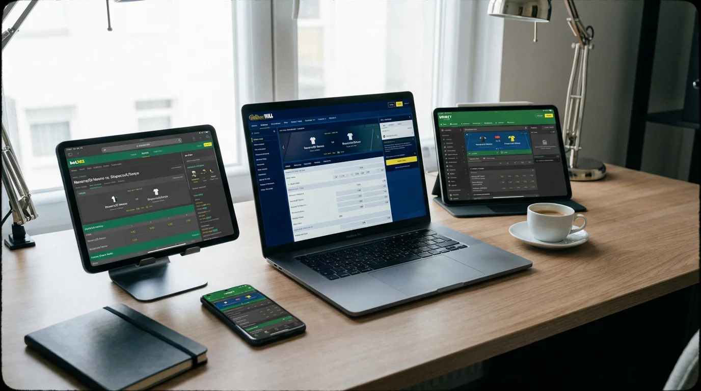 Varios dispositivos mostrando cuotas de pádel de diferentes operadores de apuestas
