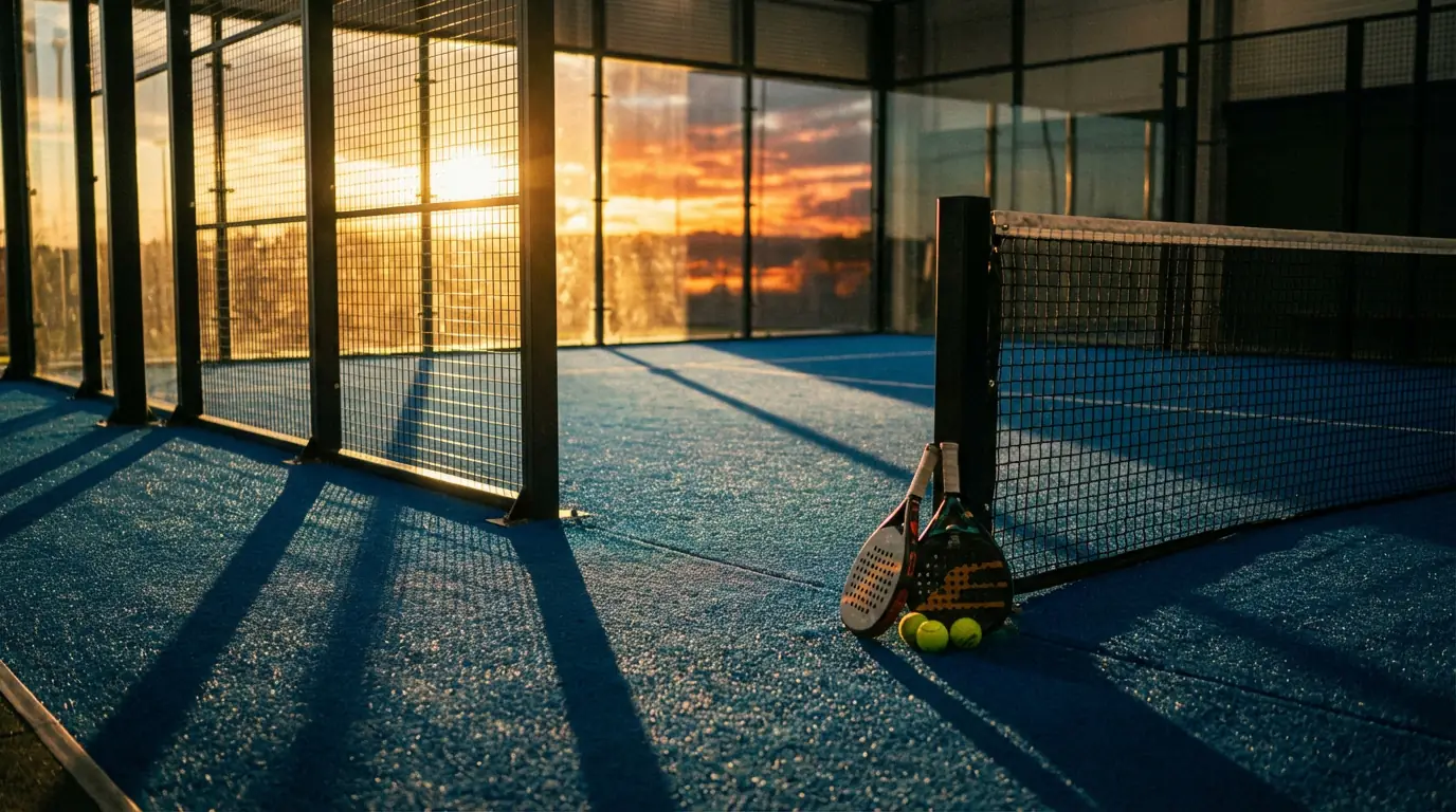Pista de pádel profesional durante un torneo Premier Padel con público en las gradas